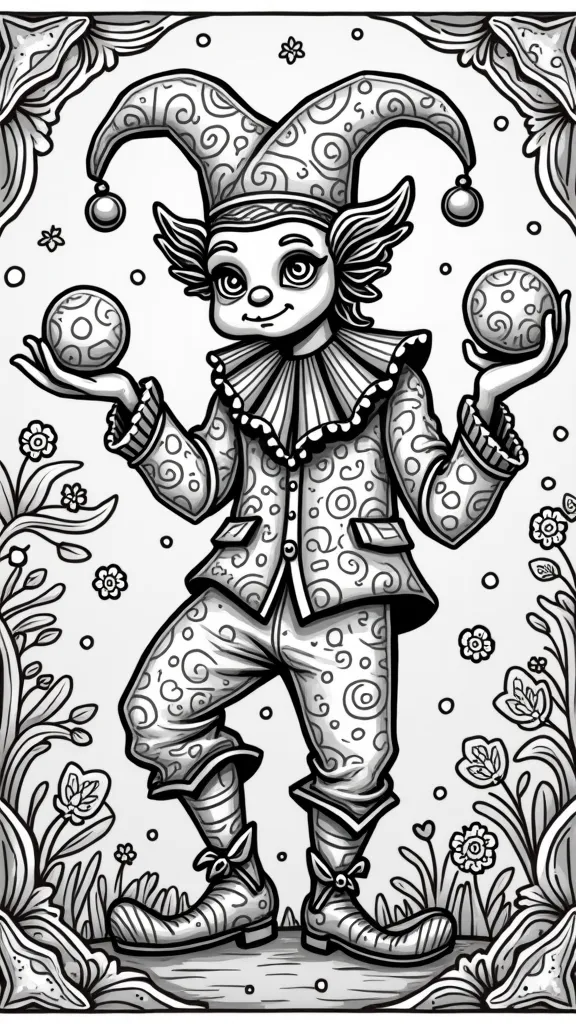 jester coloring pages